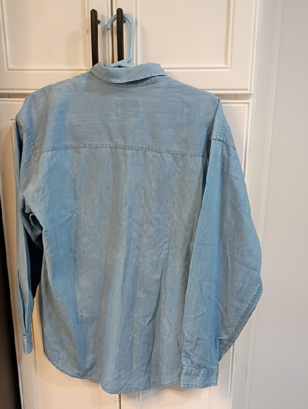Woolrich Light Blue Embroidered Holiday Denim Button-Down Shirt - Picture 5 of 5
